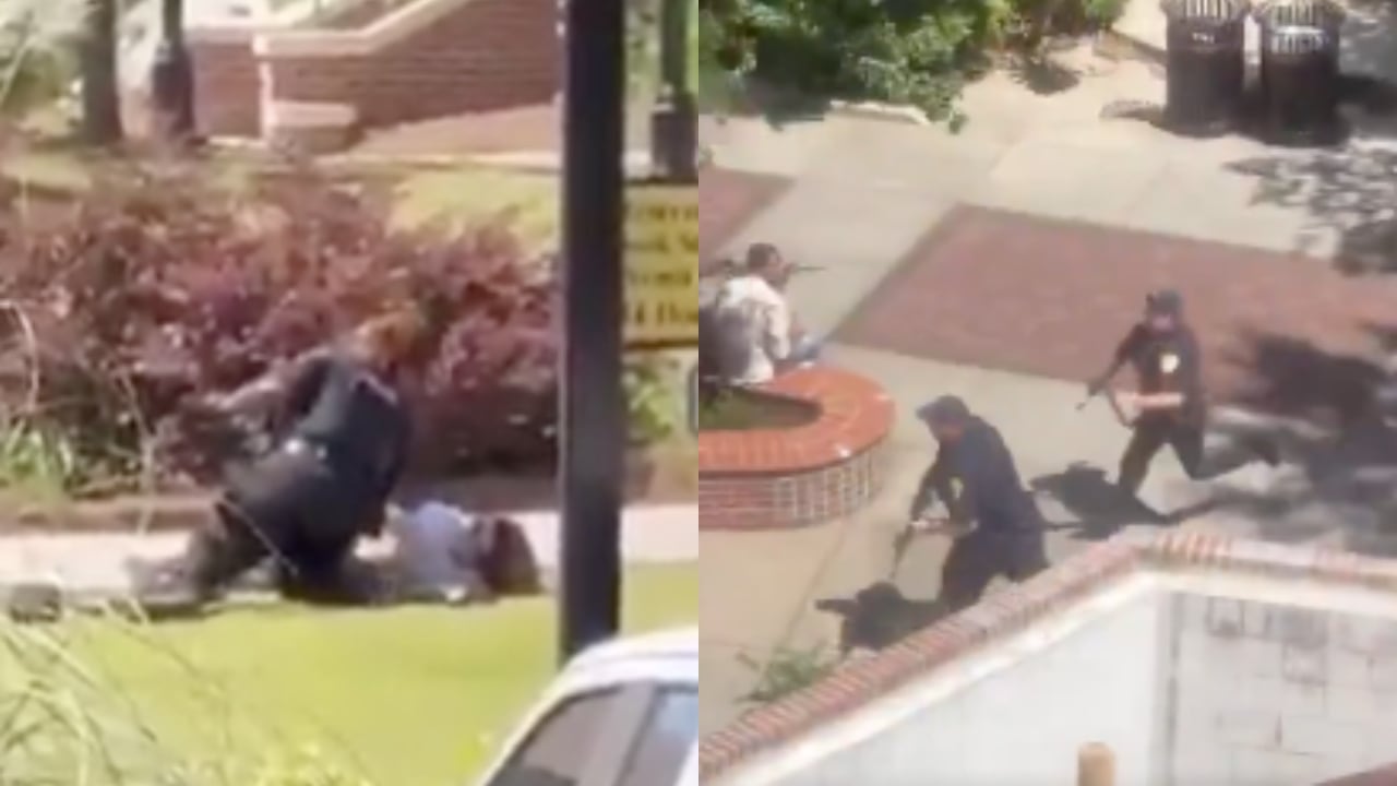 Imágenes del tiroteo en Florida, hoy jueves 17 de abril.