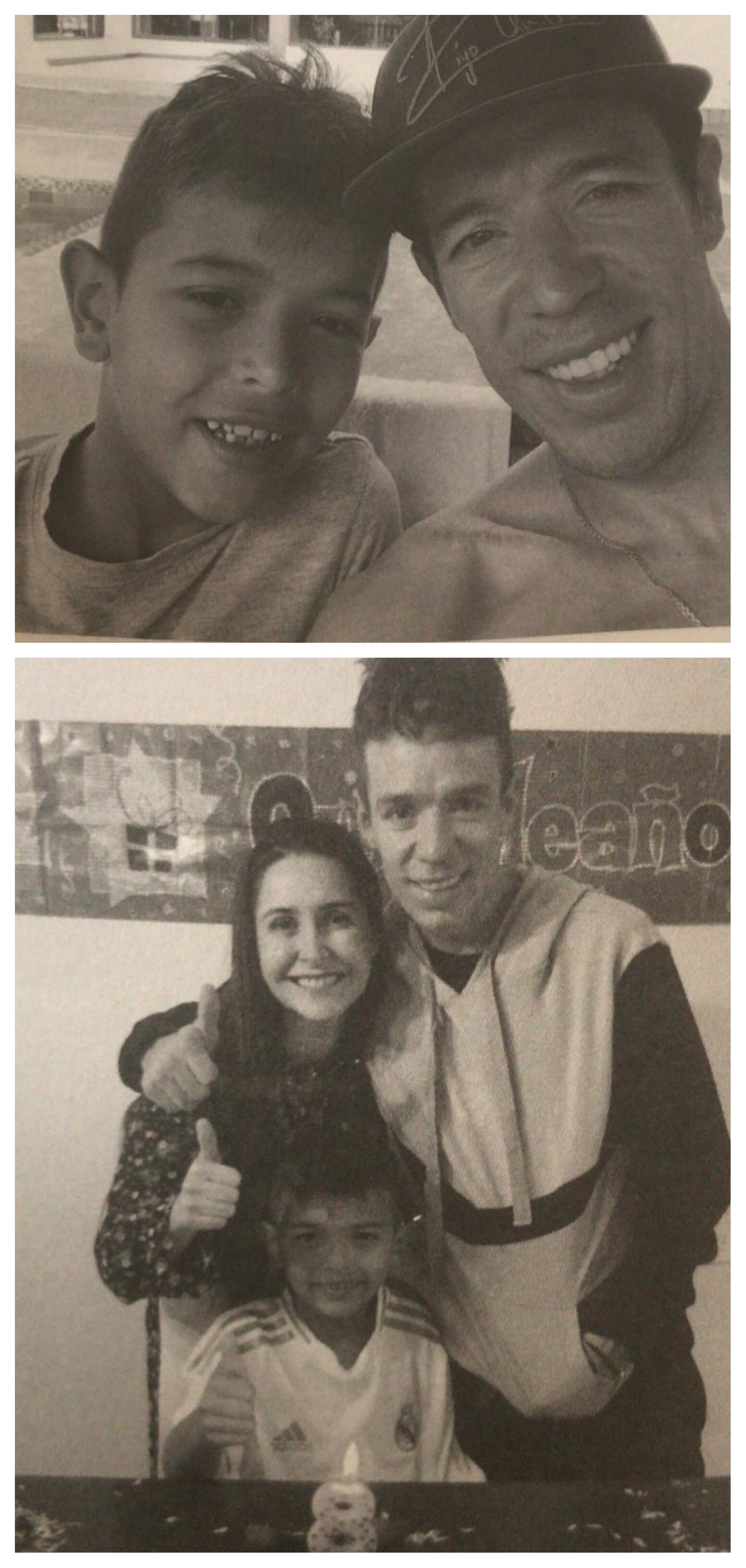 Rigoberto Urán su pareja y su hijo Matías