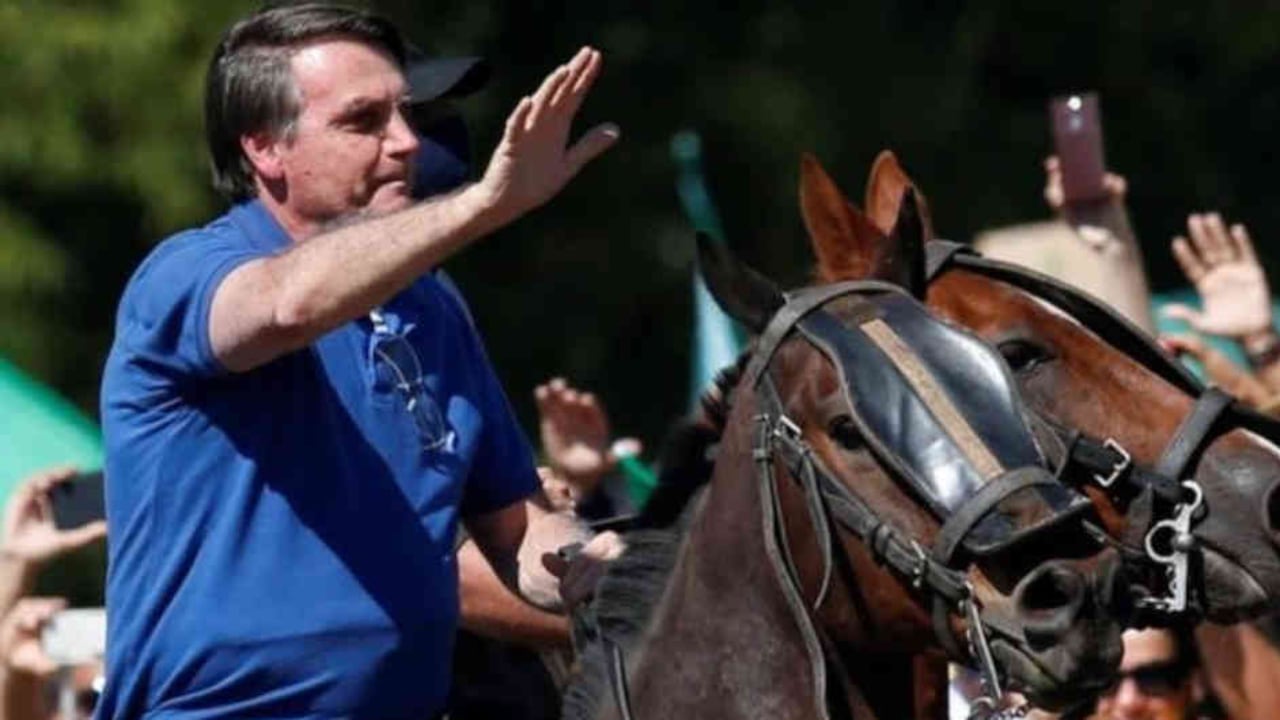 Jair Bolsonaro durante una manifestación reciente en Brasilia.