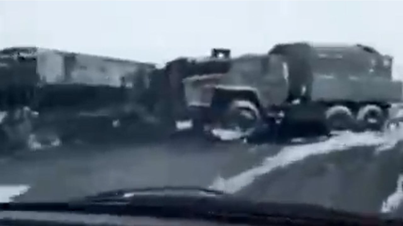 Convoy ruso destruido.