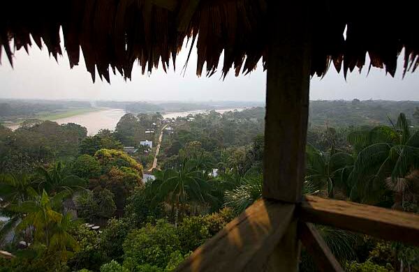 Vista general de Puerto Nariño, desde el mirador del pueblo.