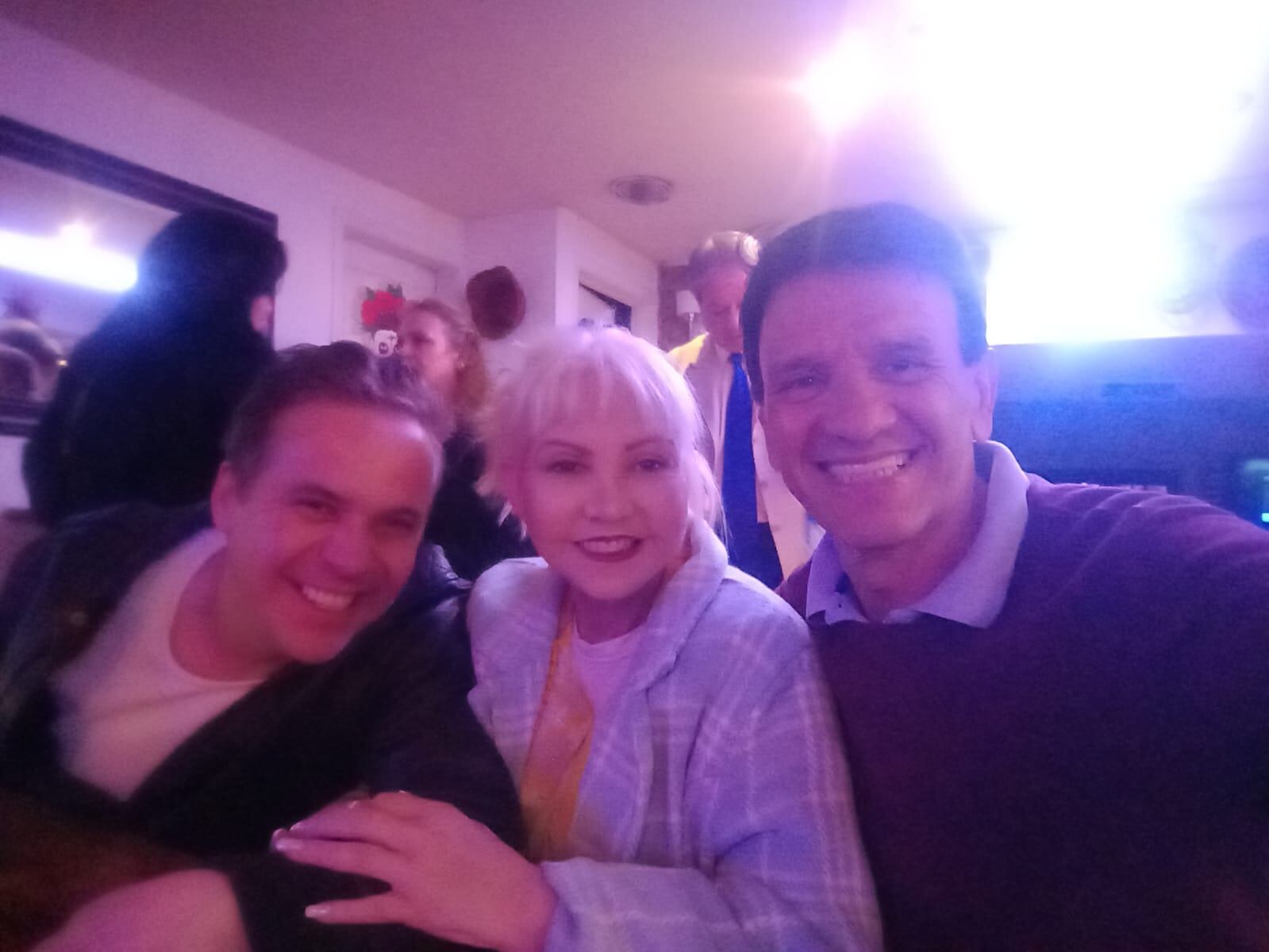 La gorda Fabiola junto a su esposo en su más reciente show en Bogotá.