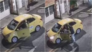 Video: mujer taxista fue atracada por hombre que se hizo pasar por pasajero; el momento quedó captado en cámara de seguridad