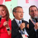 Karen Dueñas, cardióloga clínica de la Fundación Cardioinfantil; Luis Moya Jiménez, presidente de la Liga Colombiana contra el Infarto y la Hipertensión Arterial; Ángel Alberto García Peña, jefe de la Unidad Cardiología Hospital Universitario San Ignacio y Isabel Cristina Cárdenas Moreno, presidenta del Capítulo de Cardiología de la Mujer.