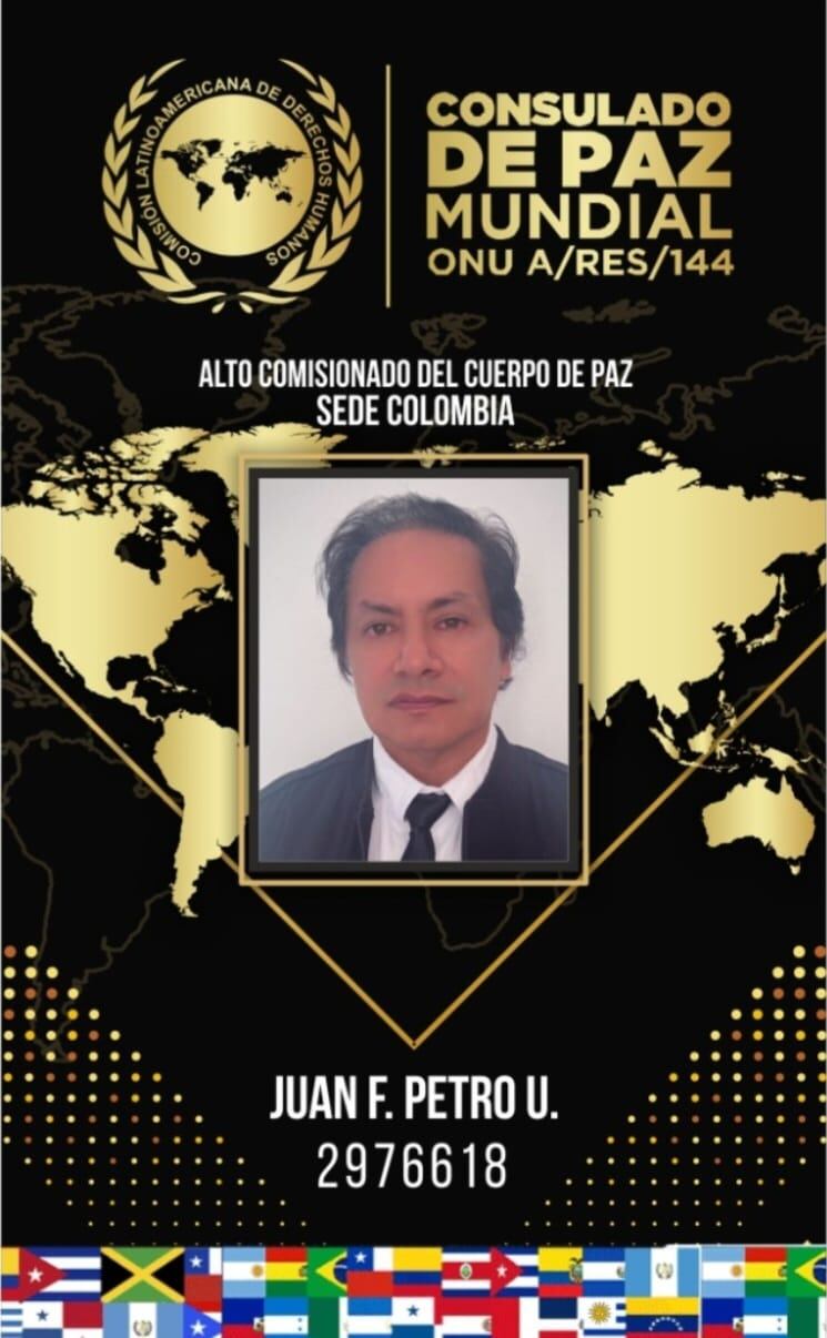 Imagen del consulado de paz al que pertenecía Juan Fernando Petro como Alto Comisionado