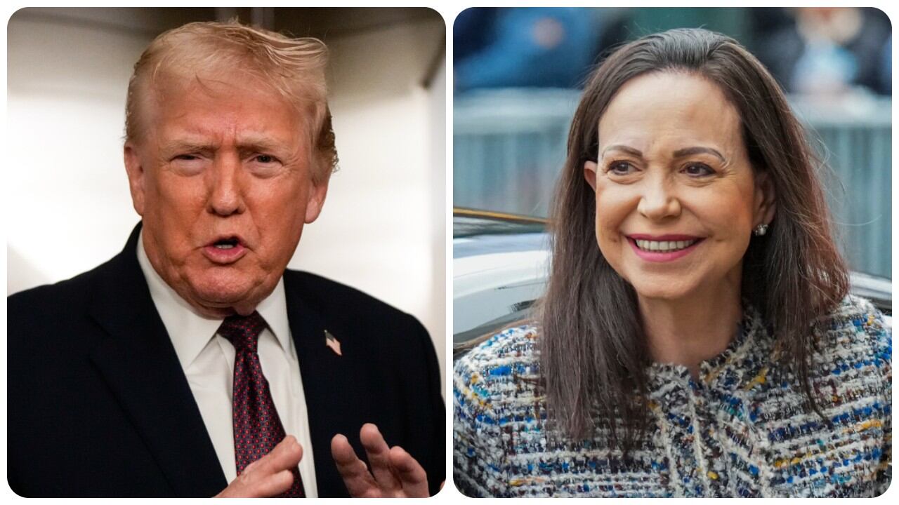 Donald Trump y María Corina Machado.