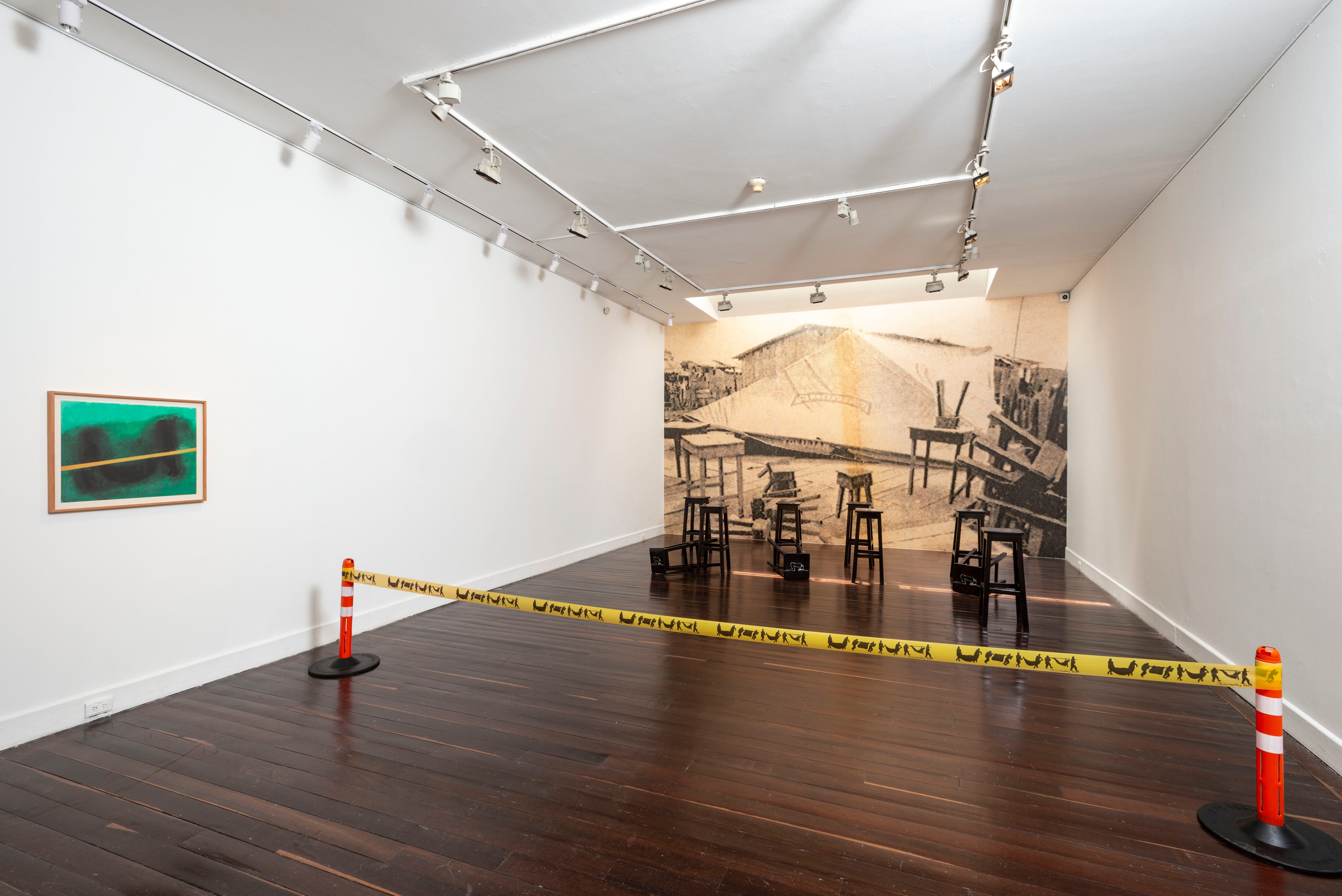 Imagen de la exposición "Cinta amarilla". Fotos: Óscar Monsalve. Cortesía de Galería Casas Riegner