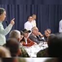 Aníbal Gaviria, gobernador de Antioquia, en compañía del presidente Gustavo Petro, en Yarumal (Antioquia)