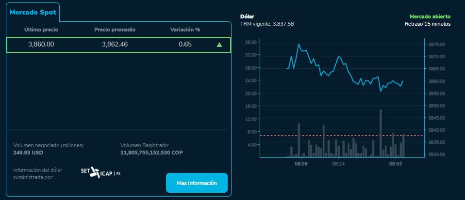 El dólar abrió la jornada al alza.