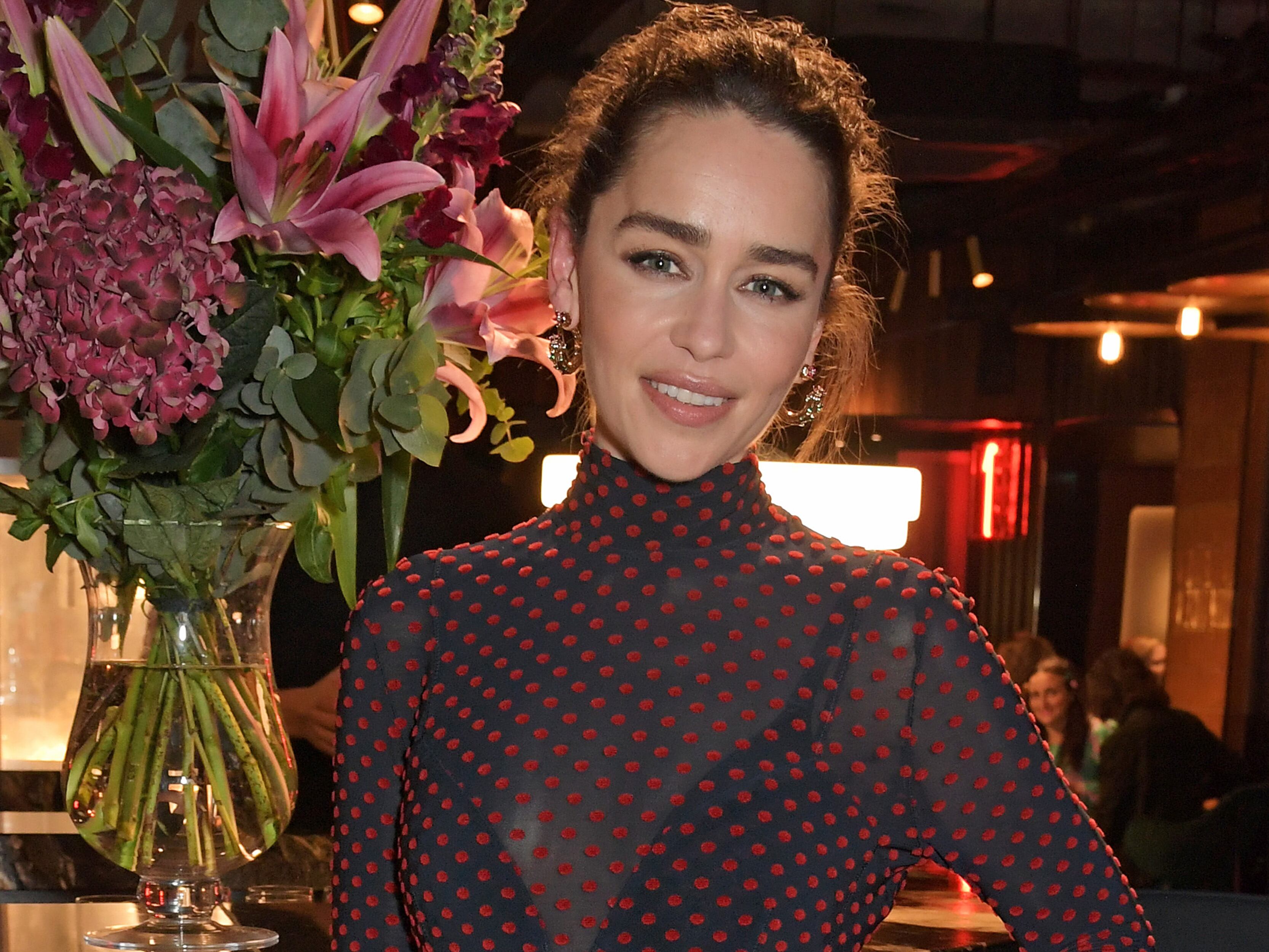 LONDON, ENGLAND - MAY 21:   Emilia Clarke attends the red carpet gala screening of Billie Piper's directorial debut "Rare Beasts" at Everyman Broadgate on May 21, 2021 in London, England.  (Photo by David M. Benett/Dave Benett/Getty Images for Jaguar UK)