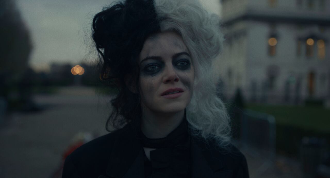 Emma Stone as Cruella in Disney’s live-action CRUELLA. Photo courtesy of Disney. © 2021 Disney Enterprises Inc. All Rights Reserved.