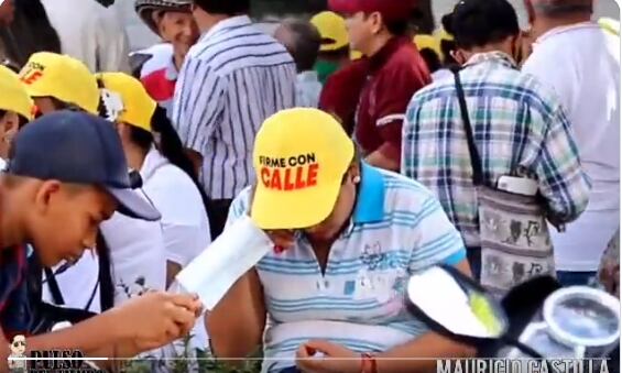 Gabriel Calle aprovechó para hacer campaña.