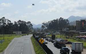 Paro Nacional bloqueos en vías de Cundinamarca Tocancipa