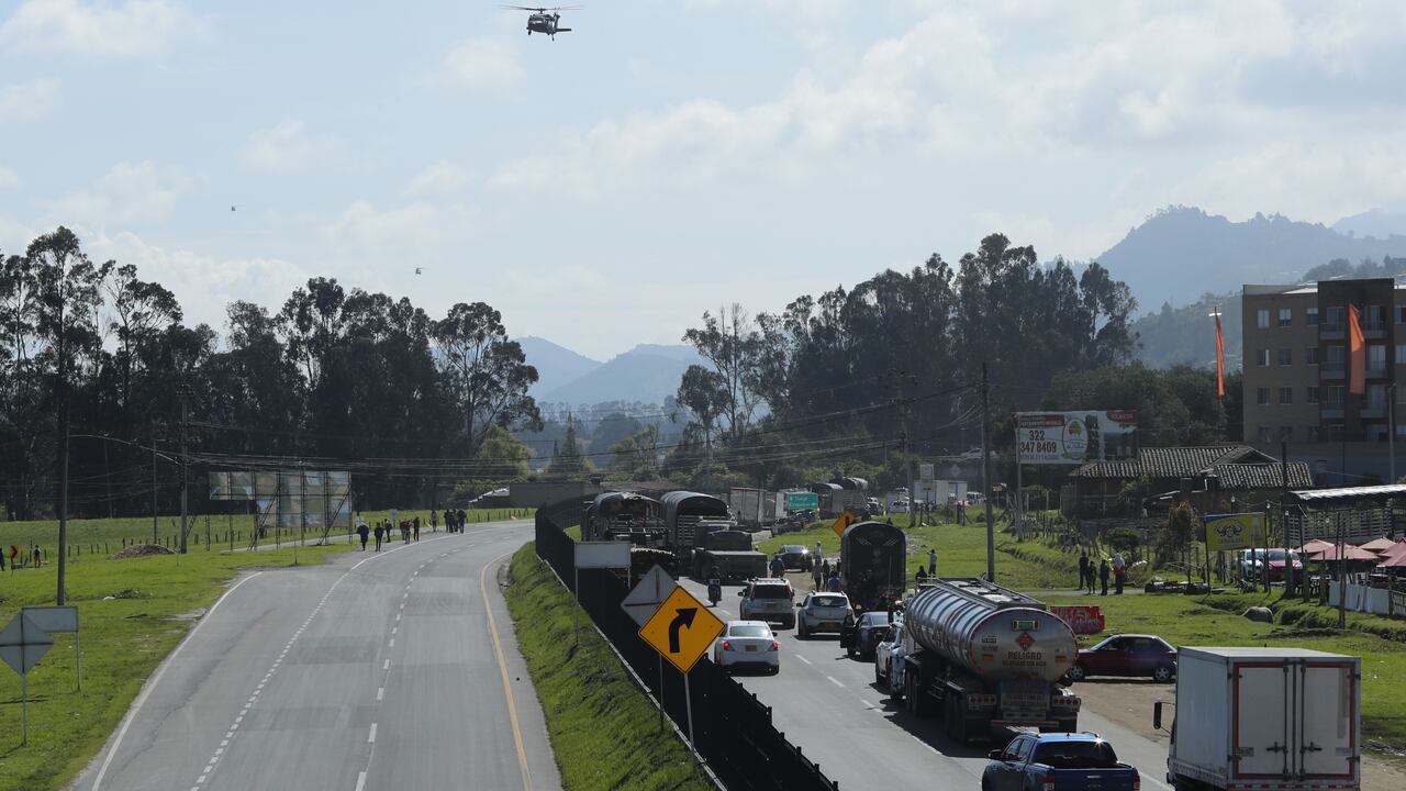 Paro Nacional bloqueos en vías de Cundinamarca Tocancipa