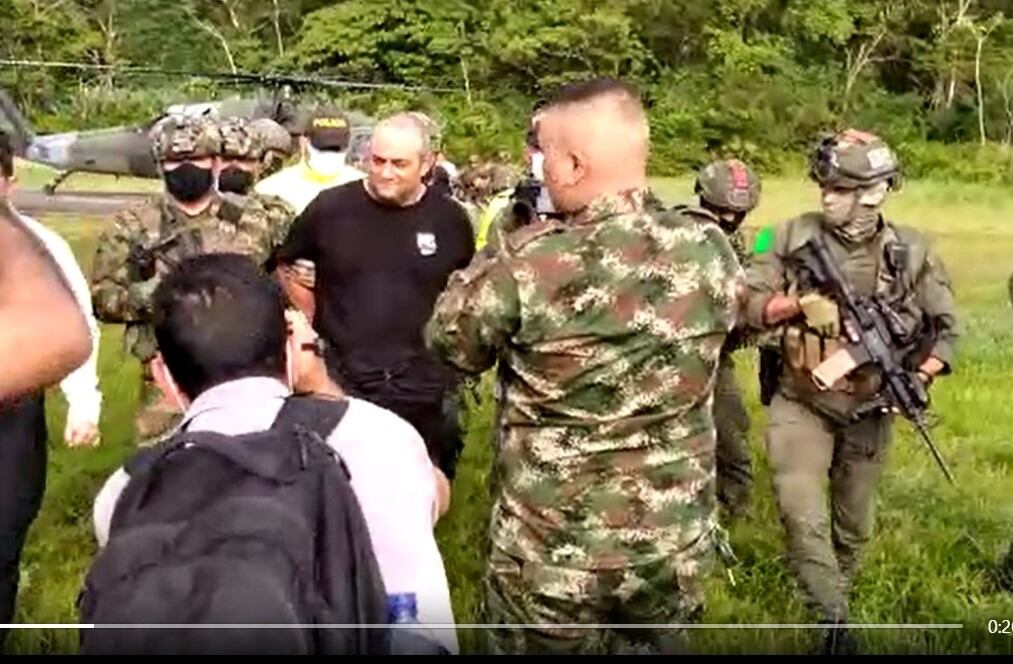 Imagen del primer video de Otoniel luego de su captura