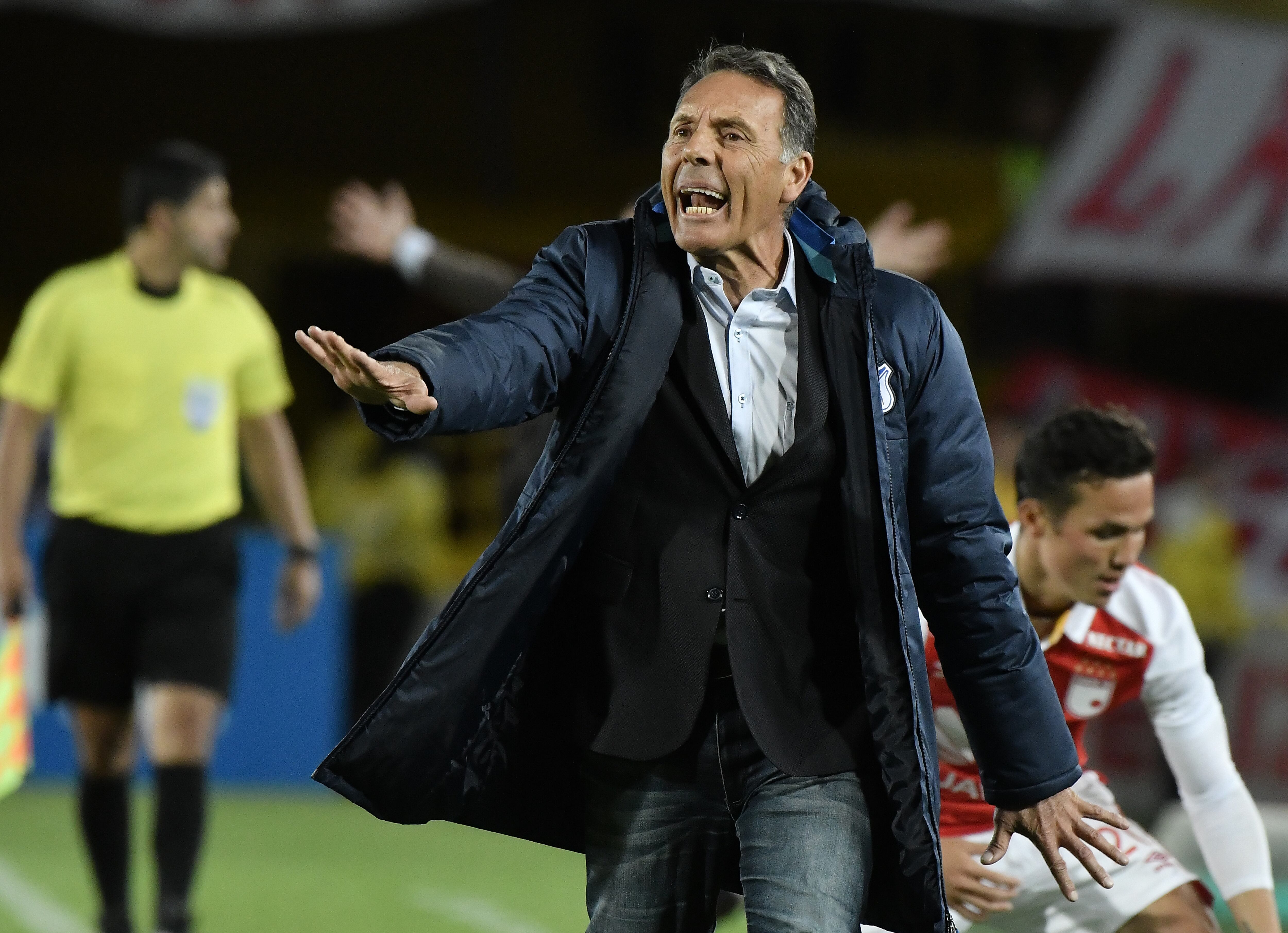 Recuerdo de Miguel Ángel Russo dirigiendo a Millonarios (2018).