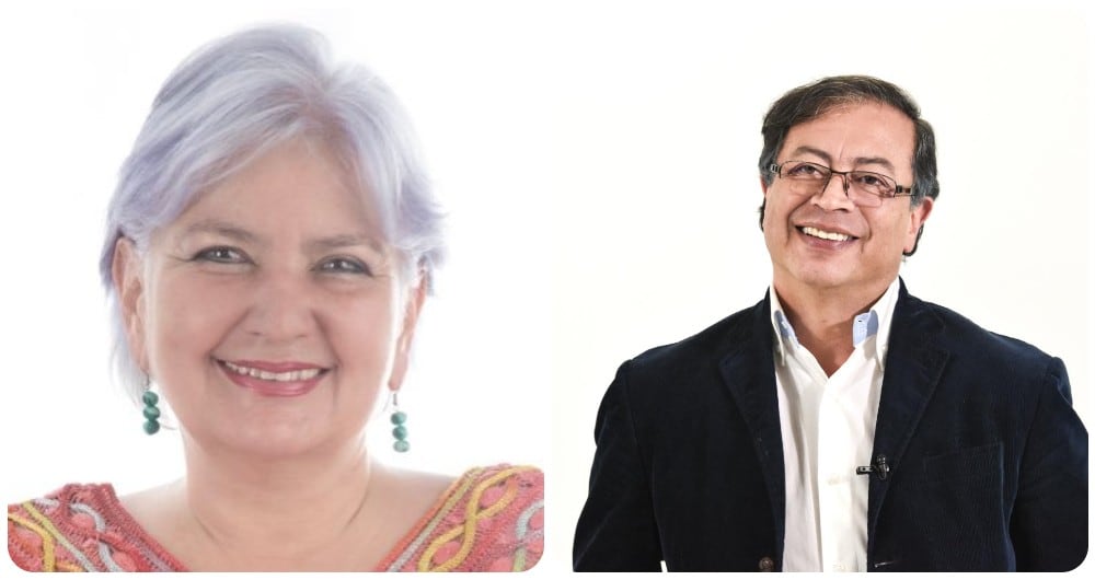 La senadora Gloria Flórez y el presidente electo, Gustavo Petro.