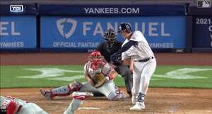 Gio Urshela, beisbolista colombiano de los Yankees de Nueva York.