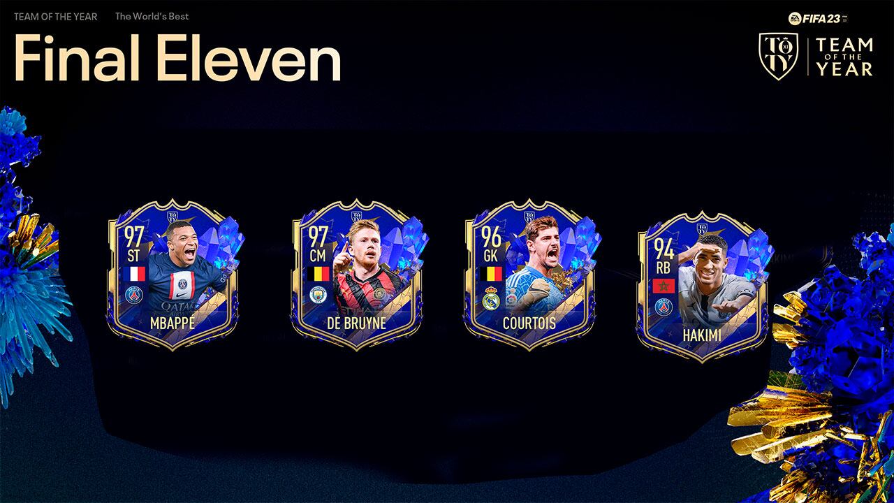 Los jugadores que más votos recibieron en la elección del equipo del año de FIFA 23.