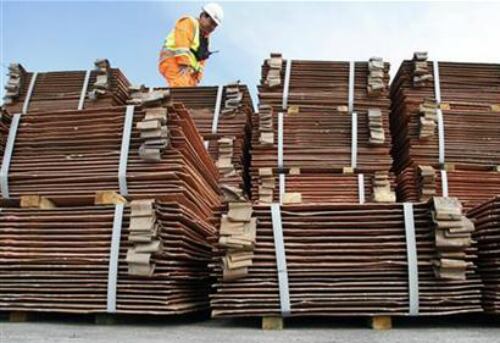 El cobre tuvo un retroceso en 2014 cercano al 11,5 %.