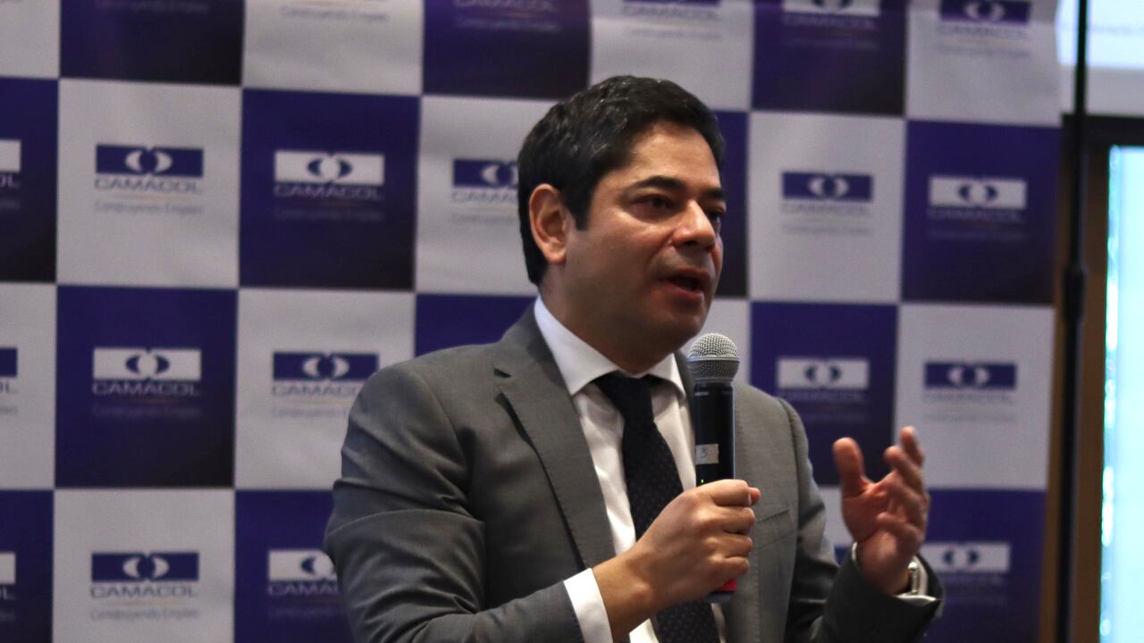 Guillermo Herrera Castaño, presidente Ejecutivo de Camacol, durante el evento de presentación de resultados.