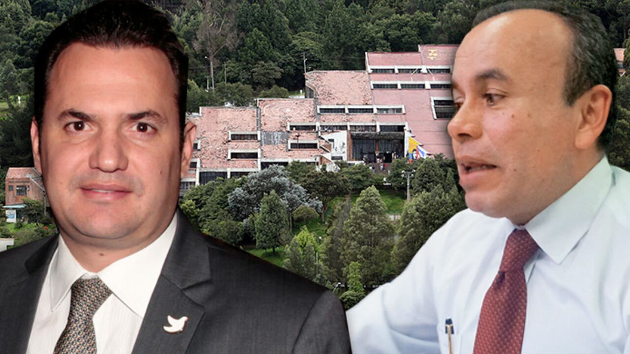 Concejal Julio César Acosta y el rector de la Universidad Distrital Roberto Vergara.