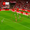 Remate de Jhon Durán en la Europa League