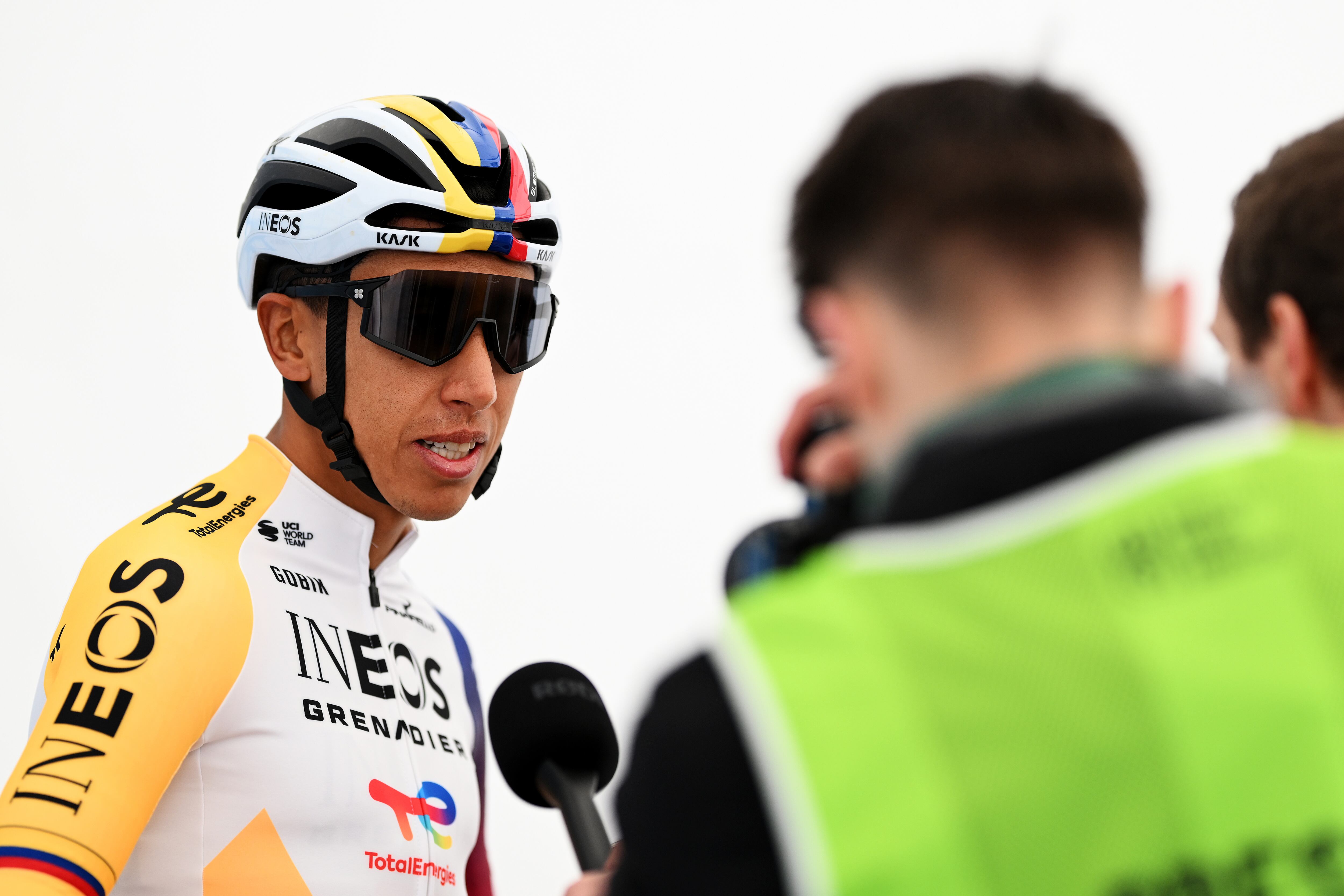 GUILHERAND-GRANGES, FRANCE - FEBRUARY 28: Egan Arley Bernal Gomez of Colombia and Team INEOS Grenadiers prior to the 26th Faun-Ardeche Classic 2026 a 187.6km one day race from Guilherand-Granges to Guilherand-Granges on February 28, 2026 in Guilherand-Granges, France. (Photo by Billy Ceusters/Getty Images)