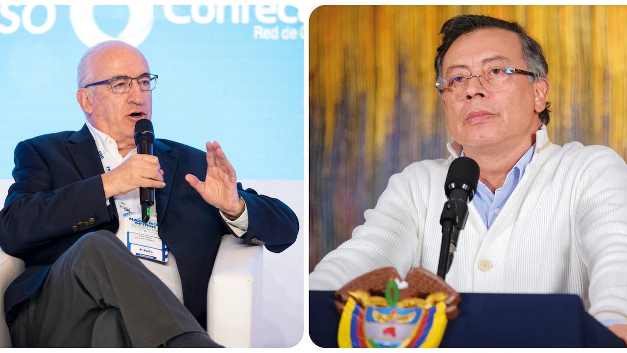 Leonardo Villar, gerente del Banco de la República, y Gustavo Petro, presidente de Colombia.