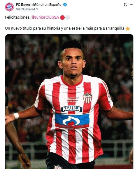 Pantallazo X: @FCBayernES