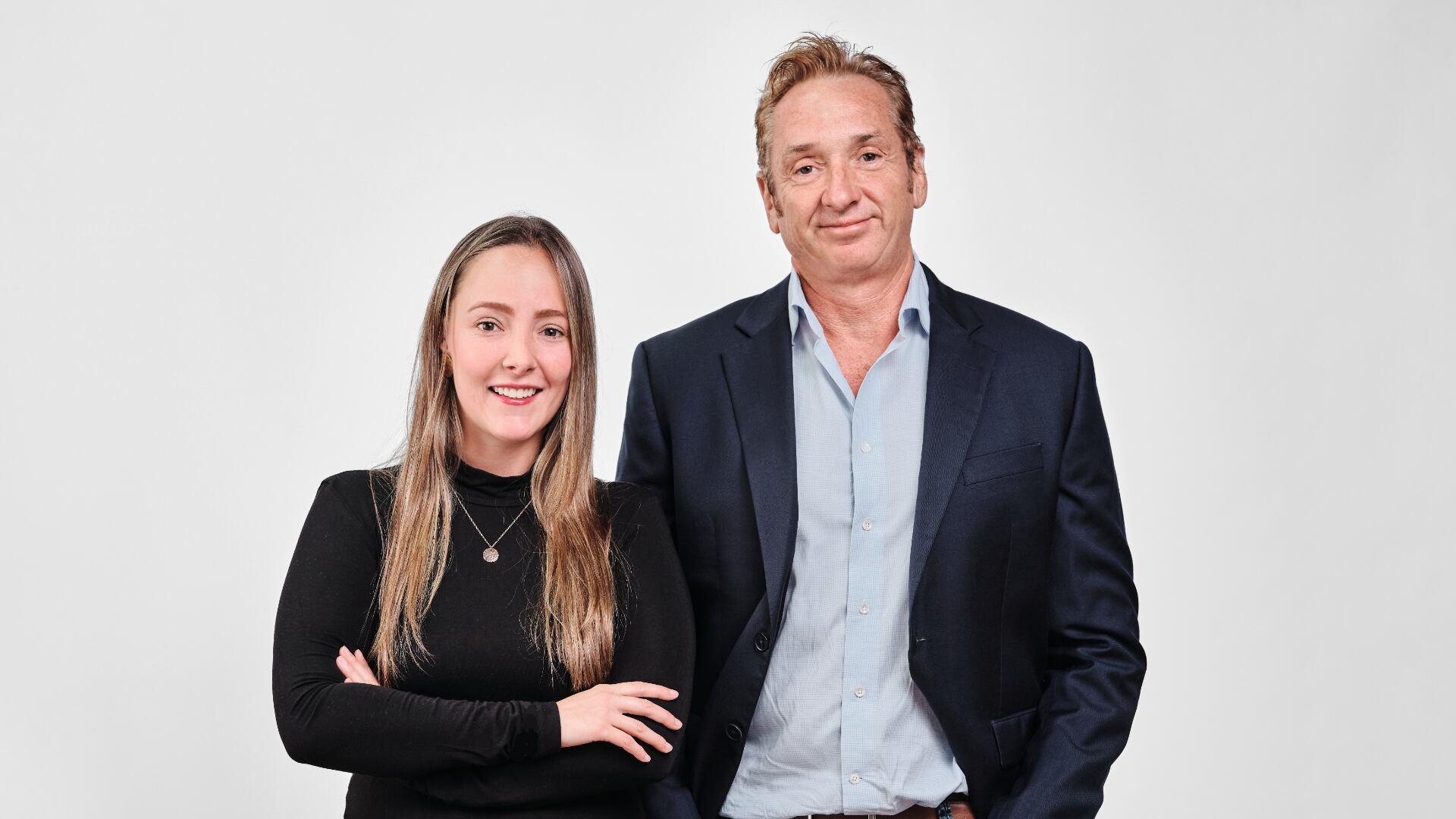 María Camila Gutiérrez, directora ejecutiva de Royal Road Accelerator, y Tim Coughlin, CEO de Royal Road Minerals.