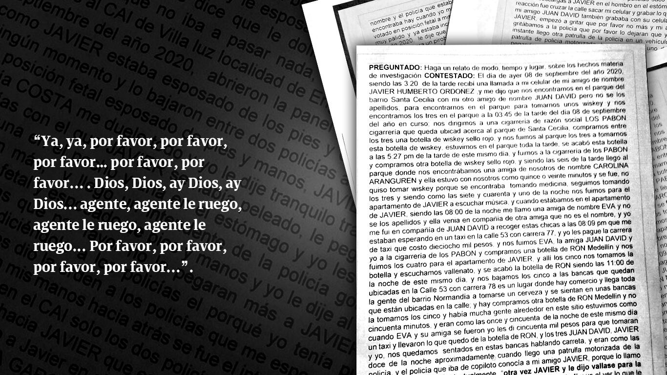 Así mataron a Javier Ordoñez