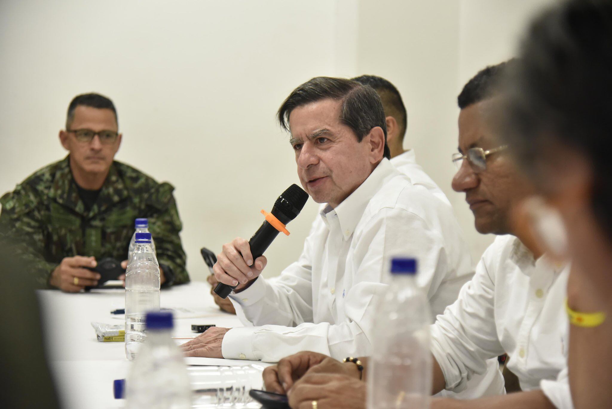 Juan Fernando Cristo, ministro del Interior, en el Cauca.