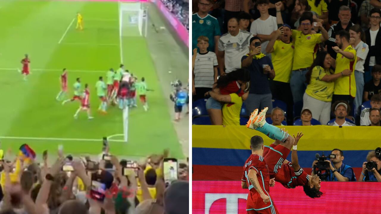 Un gran número de hinchas colombianos celebró en Alemania.