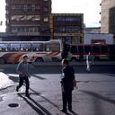 379184 13: (NO NEWSWEEK, NO US NEWS) Bogota pedestrians and commuters negotiate the busy streets of Colombia's capital August 22, 2000. (Photo by Robert Nickelsberg/Liaison)