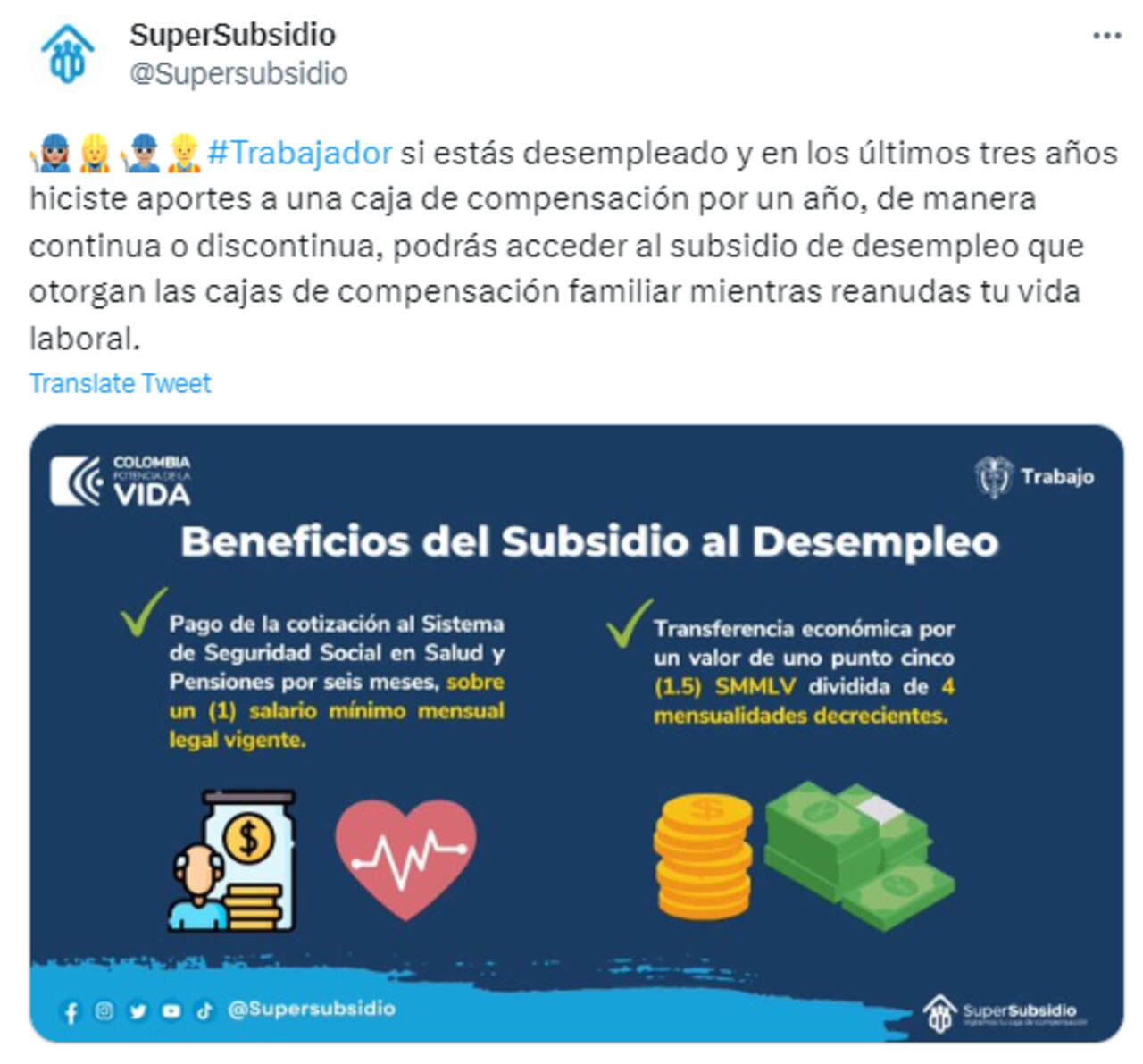 Subsidio para desempleados así puede aplicar