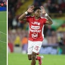 Emerson Rivaldo Rodríguez le anotó un golazo a Millonarios, con Santa Fe, en el clásico capitalino.