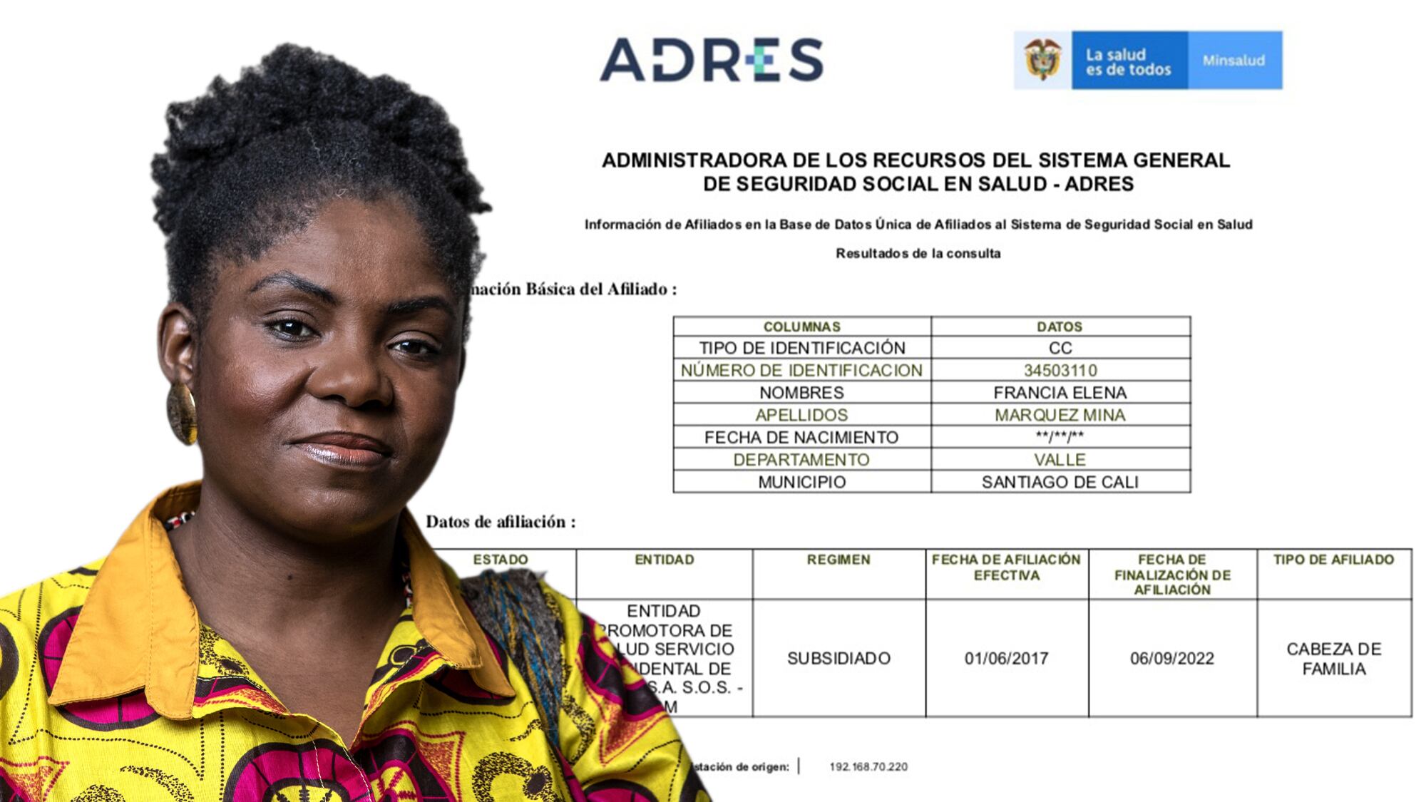 Francia Márquez.  ADRES