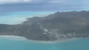 Sobrevuelo de Providencia después del huracán Iota