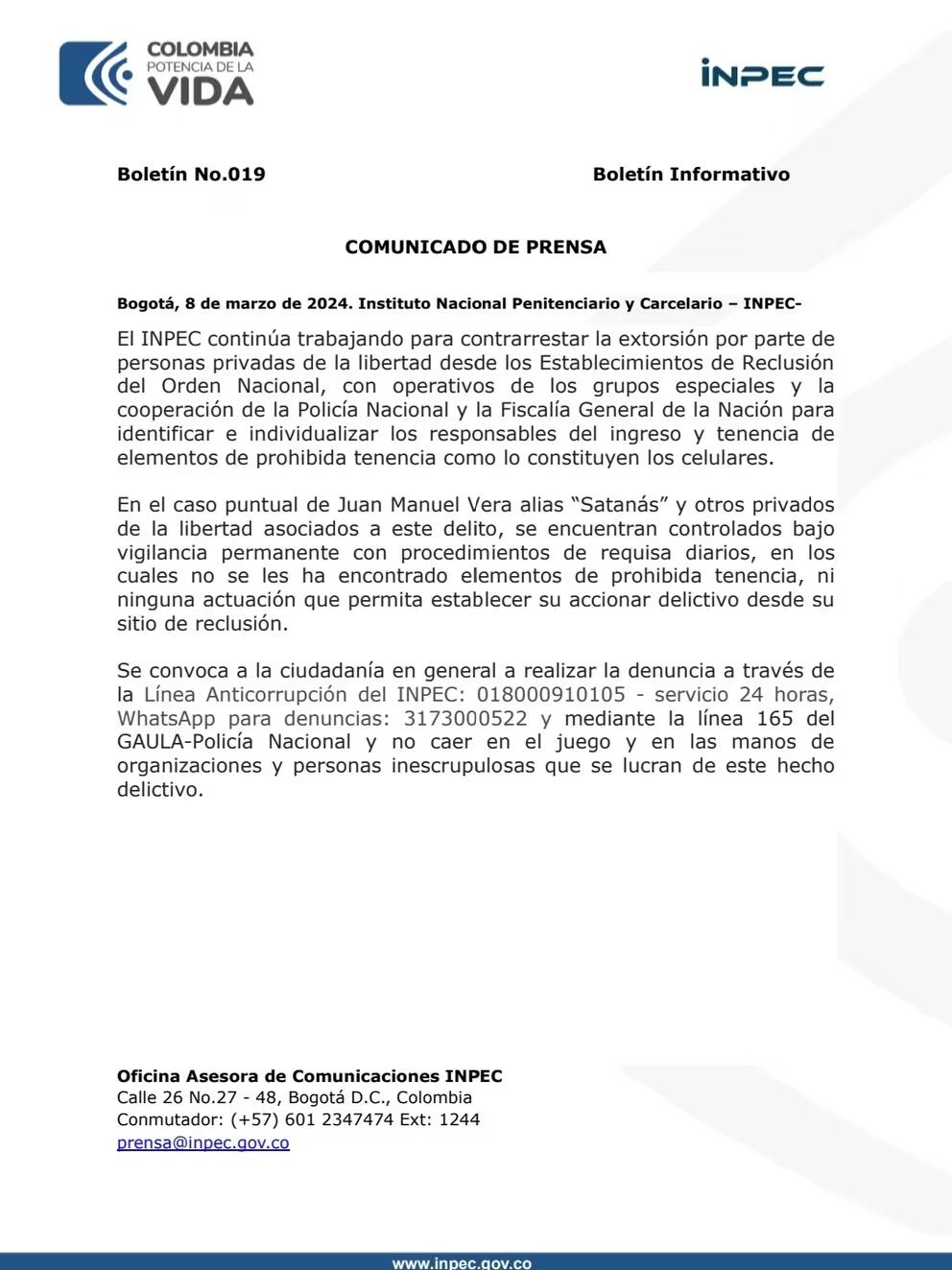 El alcalde sostuvo que las muertes generadas por casos de extorsión tiene corresponsabilidad entre la Administración distrital y el Estado, pues este delito dejó una nueva víctima, que se ganaba la vida dignamente