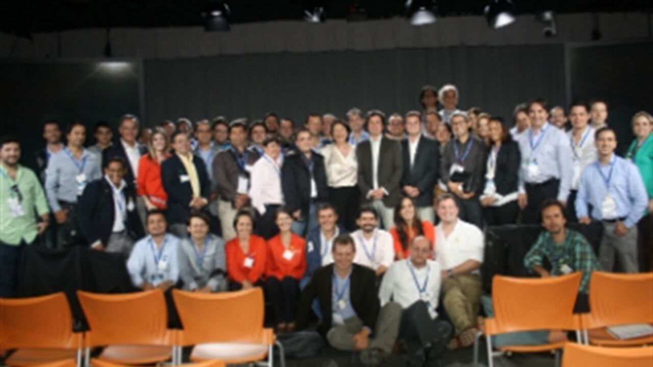 Los empresarios colombianos al término de la conferencia en las instalaciones de Google, en la afueras de San Francisco.