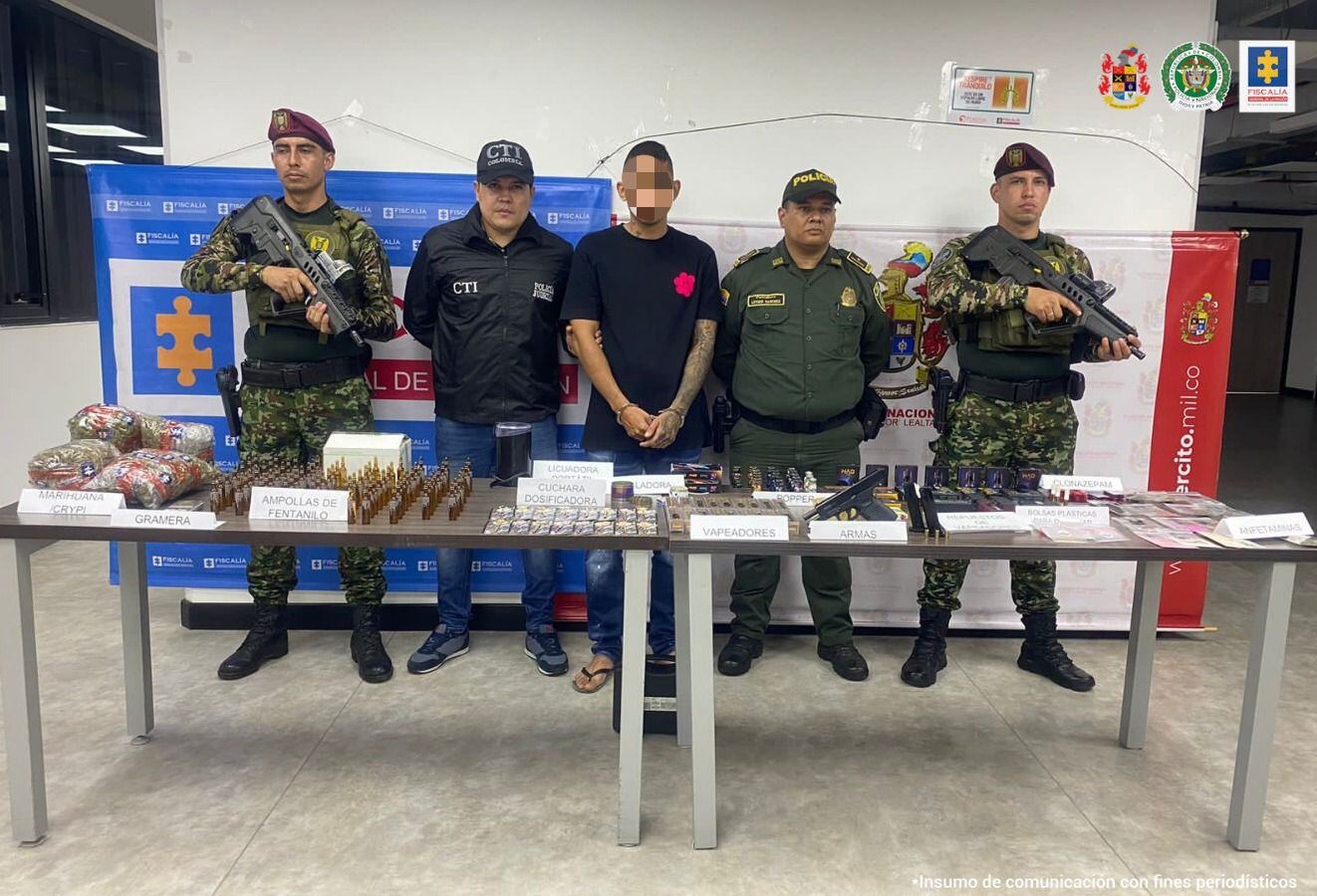 Este sujeto quedó a disposición de la autoridad competente.