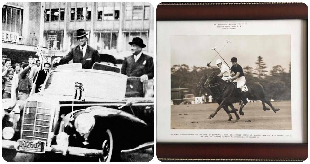 A pesar de la lluvia, el príncipe no quiso que subieran la capota del auto, porque quería seguir correspondiendo a las aclamaciones de los bogotanos. -