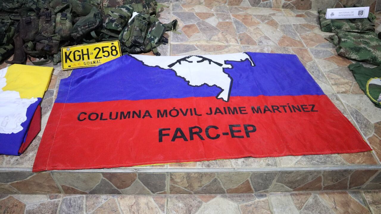 Munición incautada por el Ejército Nacional a la Disidencia Jaime Martínez de las Farc, en Jamundí, Valle del Cauca.