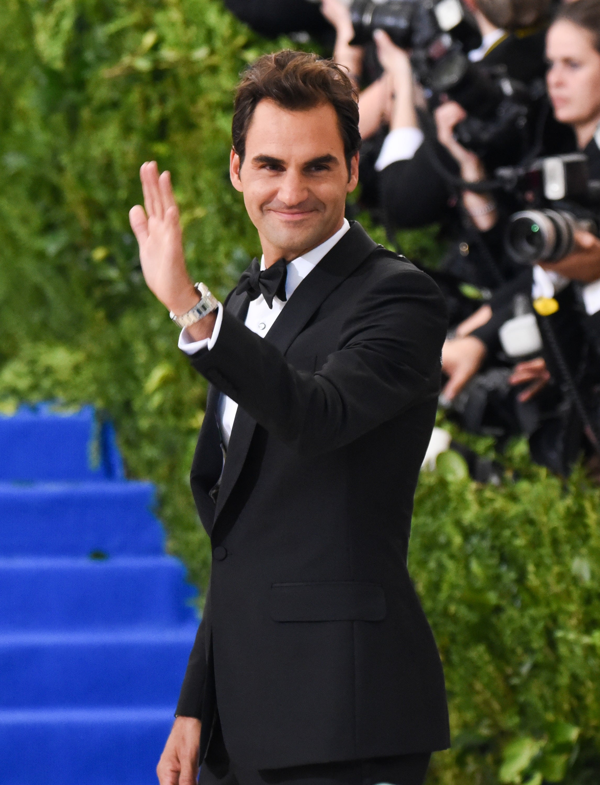 Roger Federer en el "Rei Kawakubo/Comme des Garcons: Art Of The In-Between" Costume Institute Gala. Foto: Noam Galai/FilmMagic.
