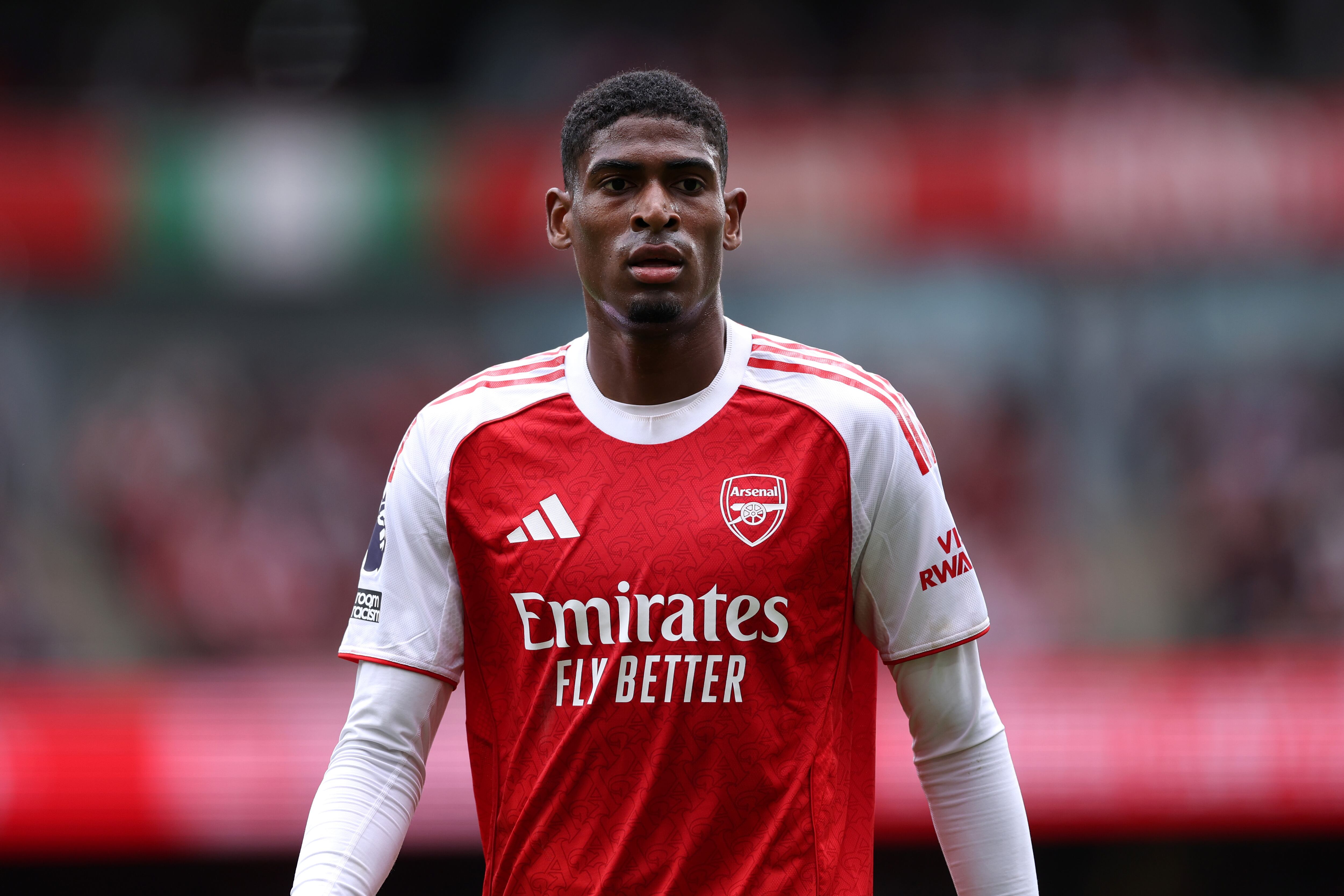 LONDON, ENGLAND - SEPTEMBER 13: Cristhian Mosquera of Arsenal during the Premier League match between Arsenal and Nottingham Forest at Emirates Stadium on September 13, 2025 in London, England. (Photo by Justin Setterfield/Getty Images)