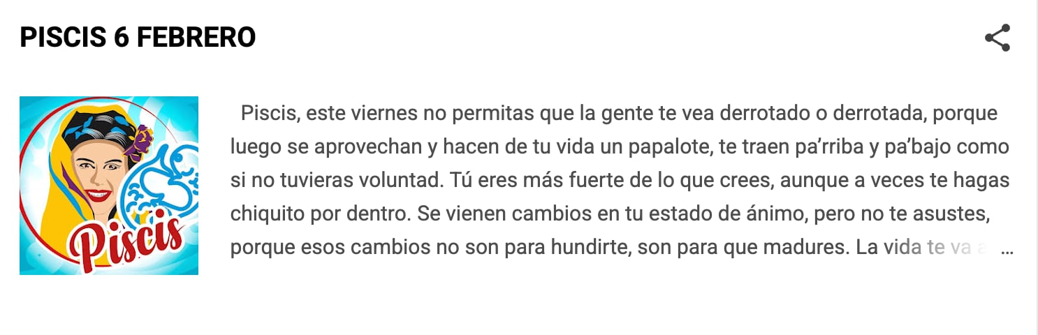 Horóscopo de Nana Calistar hoy para Piscis