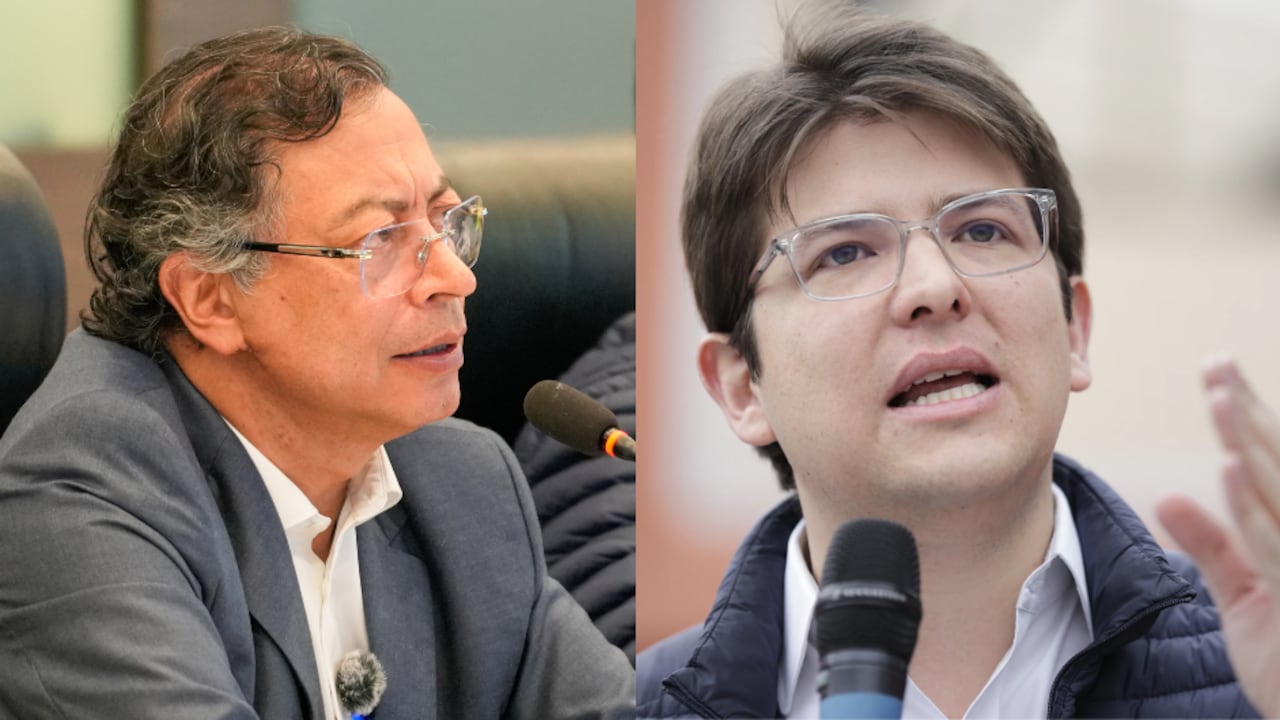 El Presidente Gustavo Petro y el congresista Miguel Uribe Turbay.