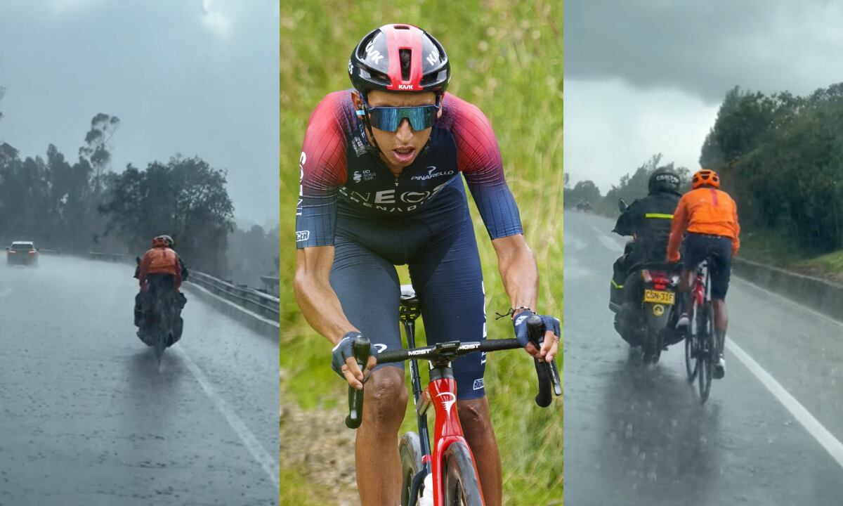 Egan Bernal. Foto: AFP/Bo AMSTRUP/Ritzau Scanpix//Captura de pantalla Twitter @Eganbernal.