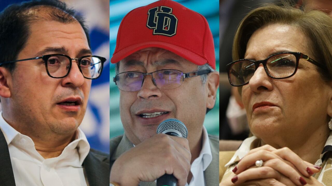 El presidente Gustavo Petro, la procuradora Margarita Cabello y el fiscal Francisco Barbosa.